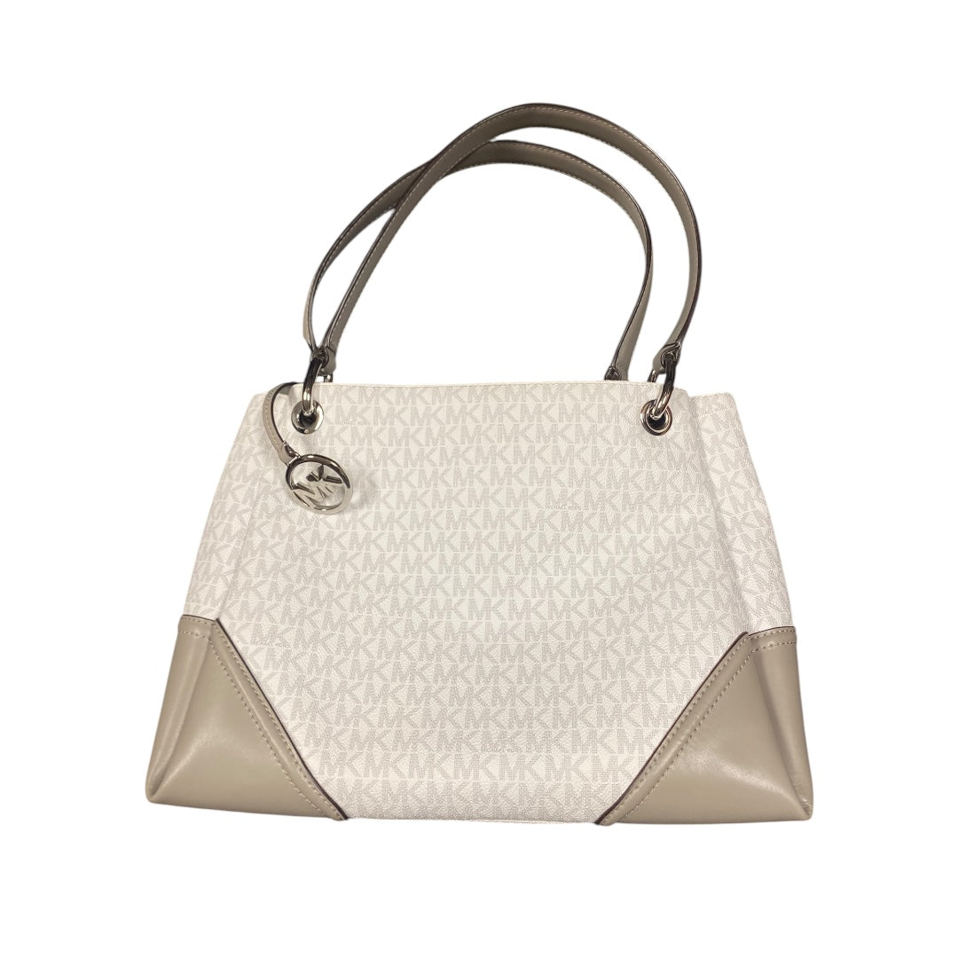 Handbag Designer By Michael Kors In Grey & White, Size:Medium