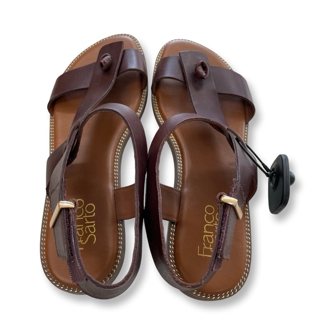 Sandals Flats By Franco Sarto In Brown, Size:8