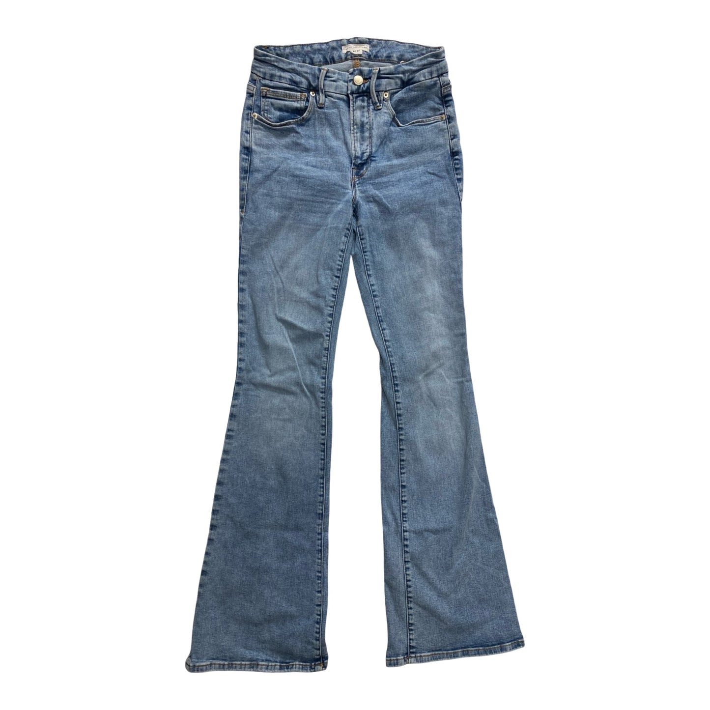 Jeans Flared By Good American In Blue Denim, Size:4