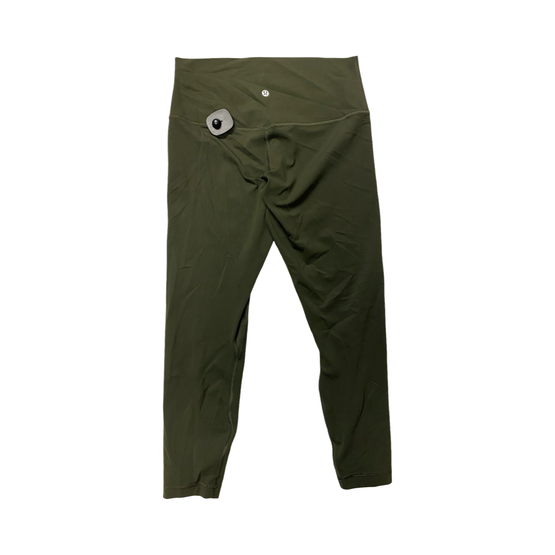 Athletic Leggings By Lululemon In Green, Size:10