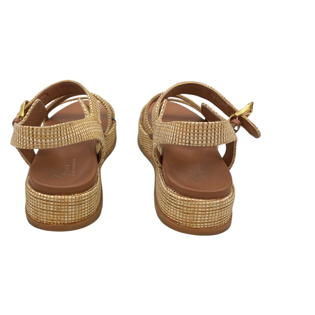 Sandals Heels Block By Naturalizer In Tan, Size:10