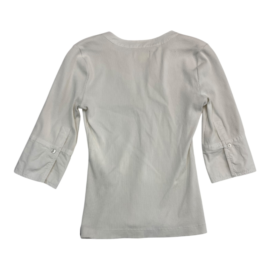 Top 3/4 Sleeve By Maeve In White, Size:Xs