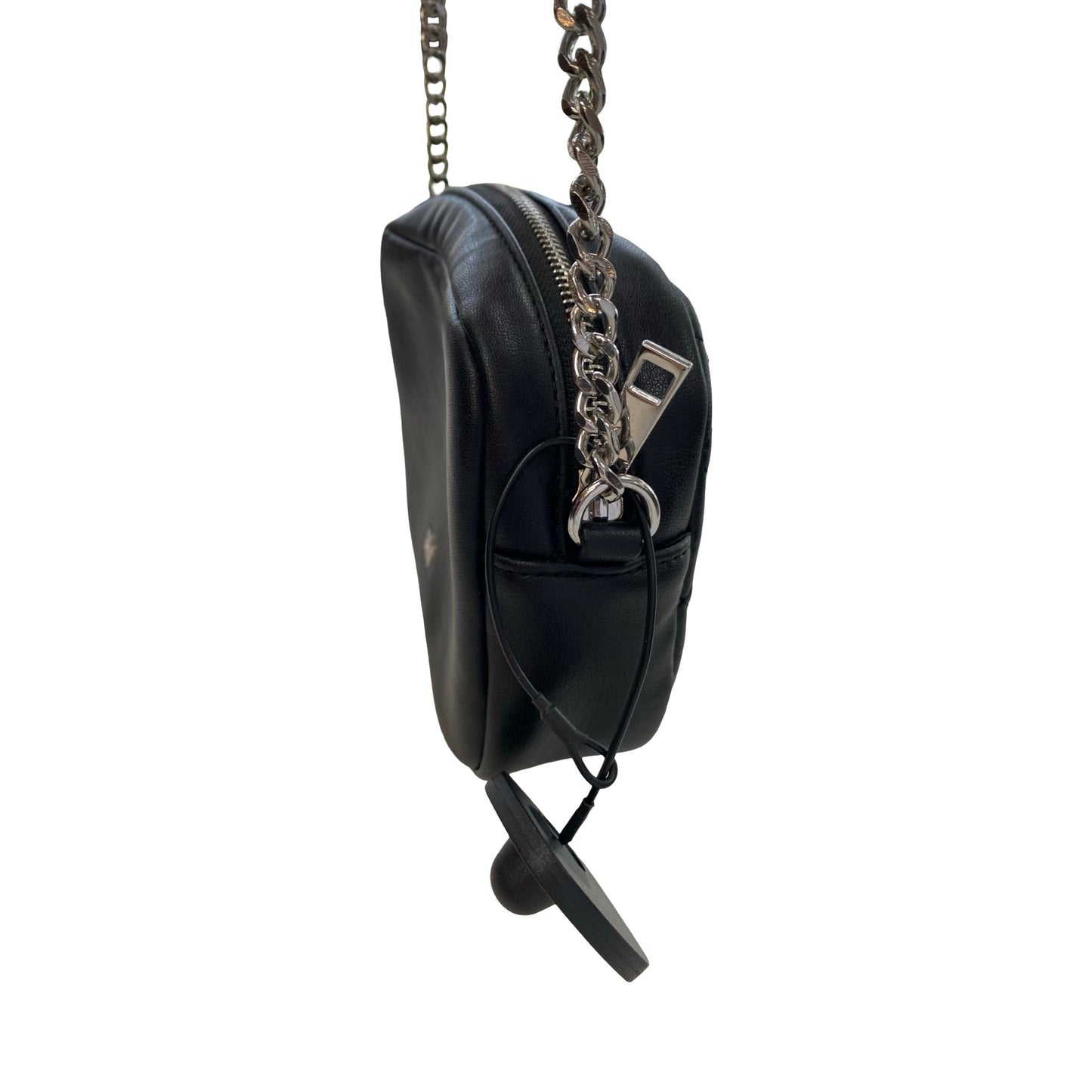 Handbag Designer By Rebecca Minkoff In Black & Silver, Size:Small