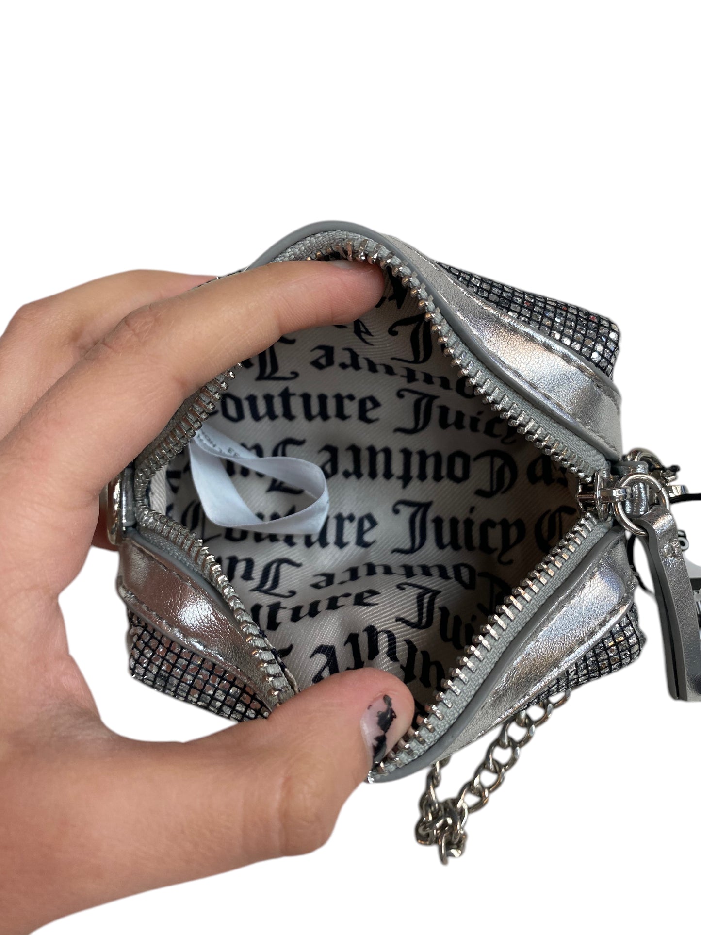 Coin Purse By Juicy Couture In Silver, Size:Small