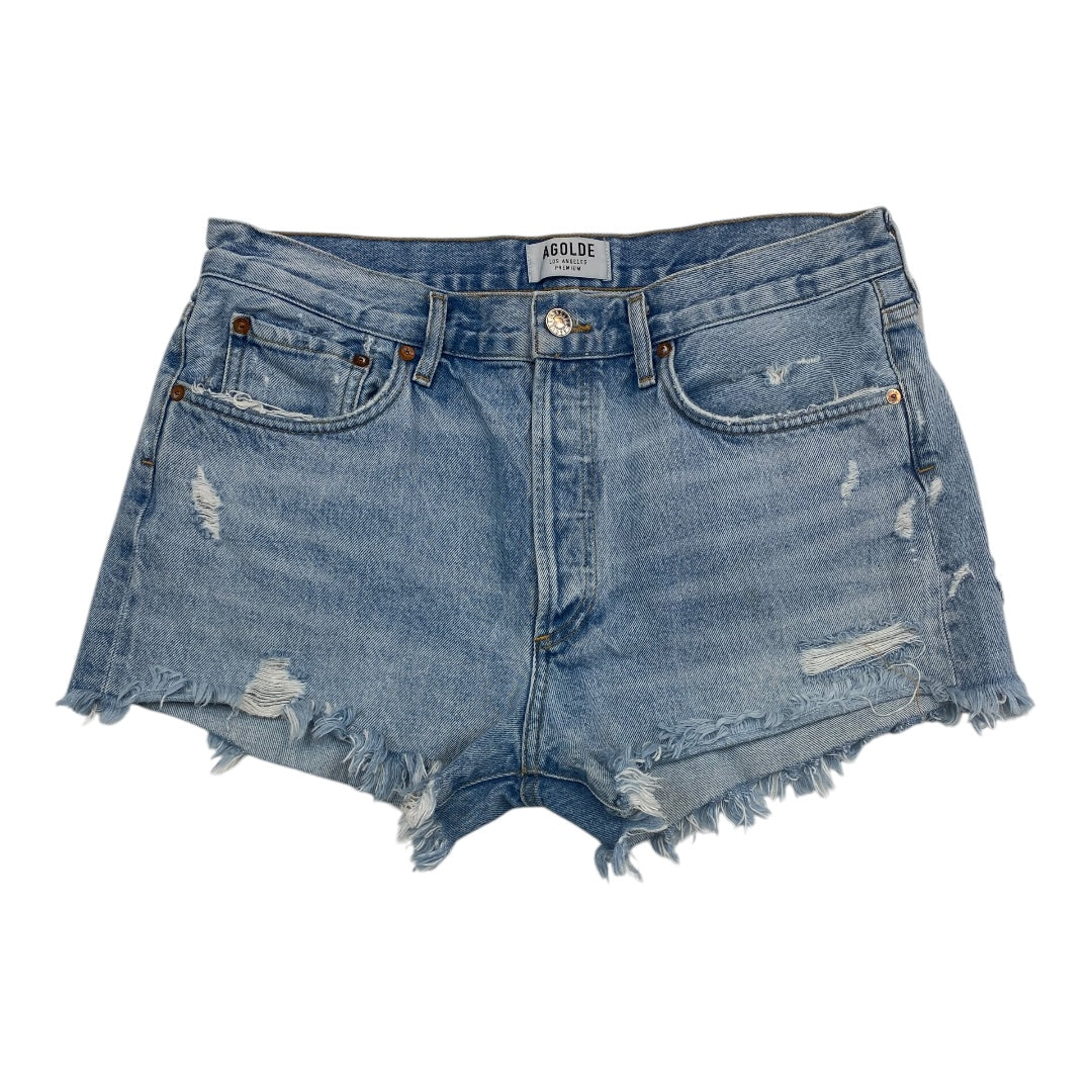 Shorts By Agolde In Blue Denim, Size:10