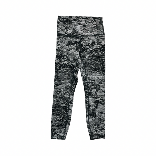 Athletic Leggings By Lululemon In Black & White, Size:4
