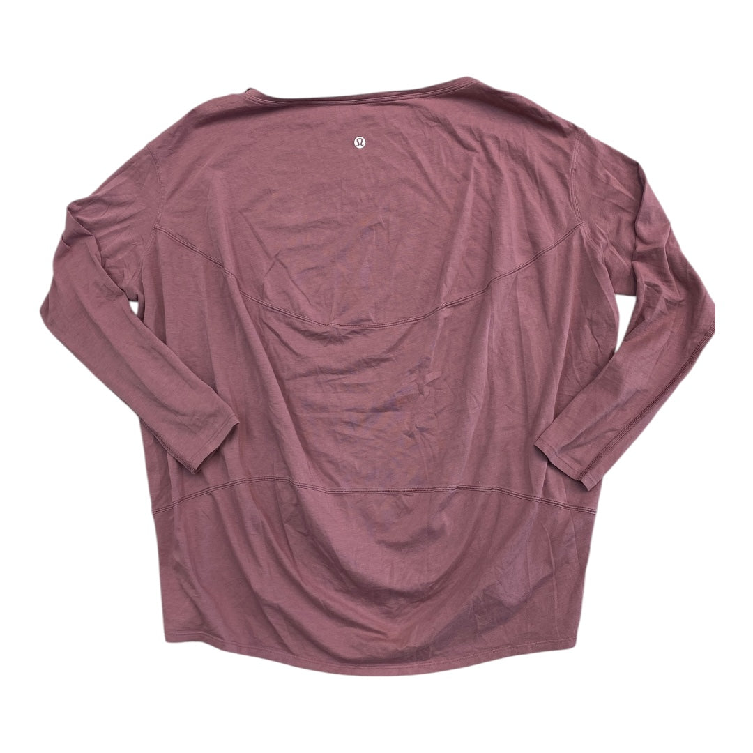 Athletic Top Ls Crewneck By Lululemon In Purple, Size:M