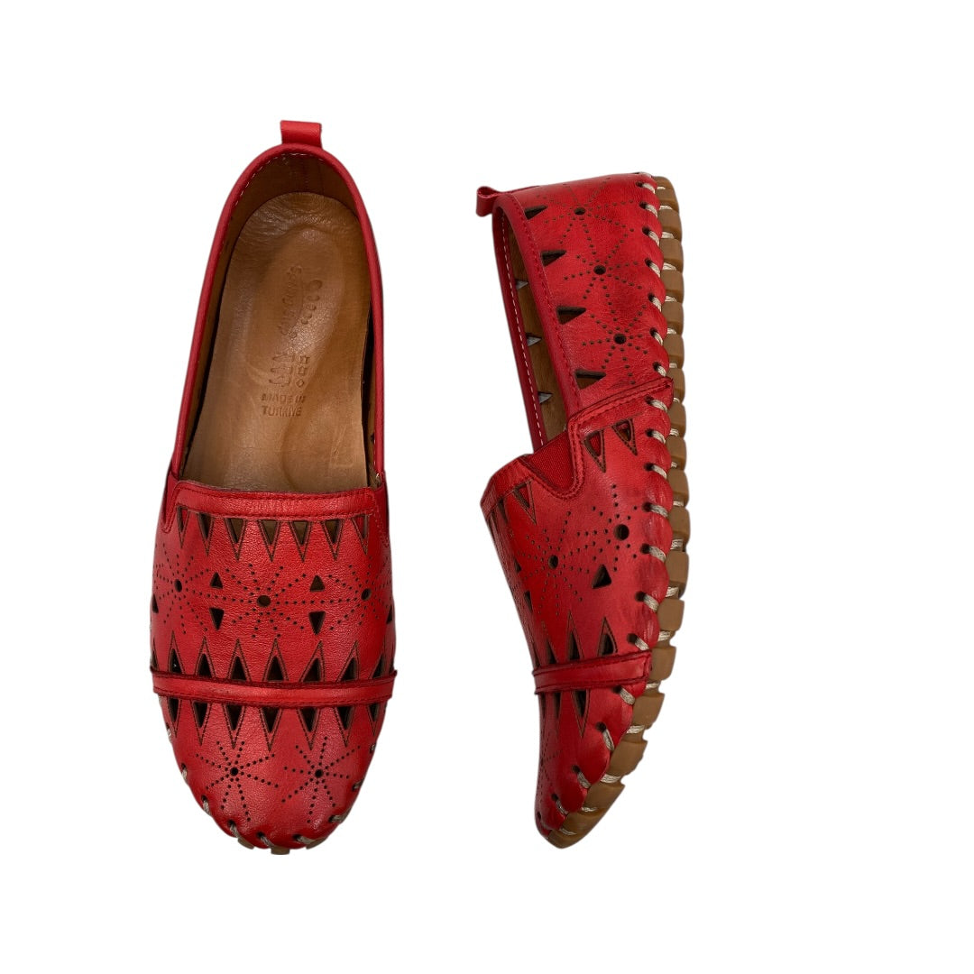 Shoes Flats By Spring Step In Red, Size:8.5