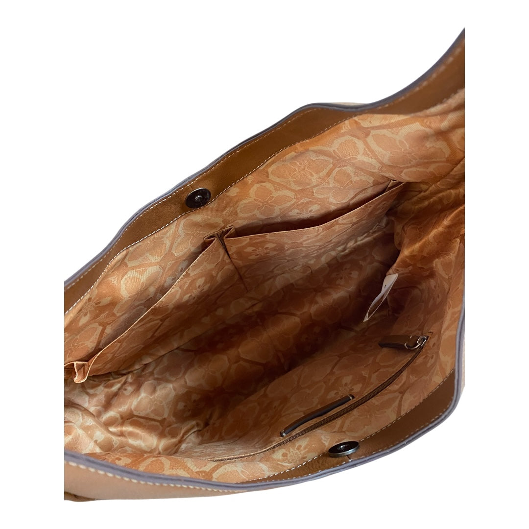 Handbag Leather By Lucky Brand In Tan, Size:Large