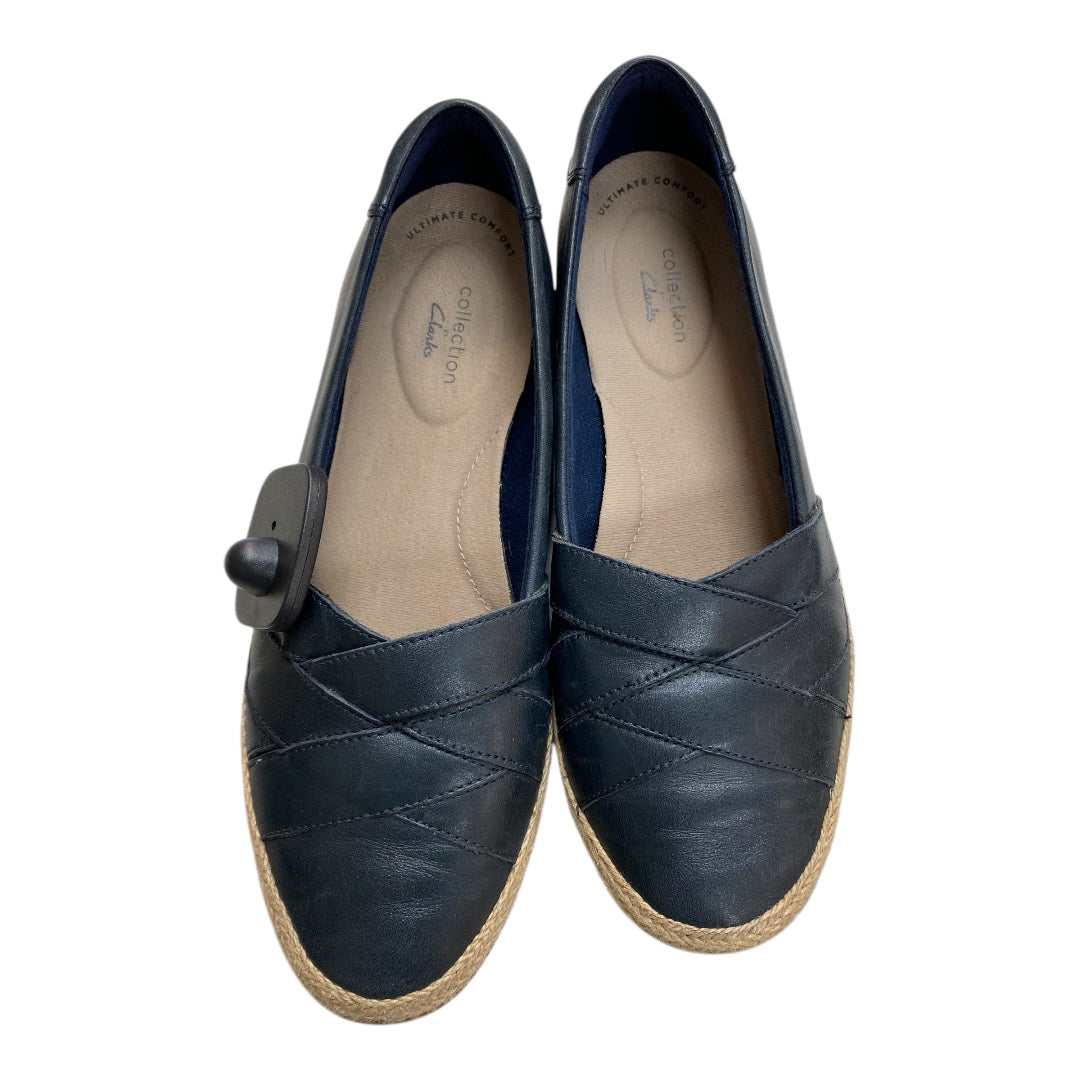 Shoes Flats By Clarks In Navy, Size:8.5