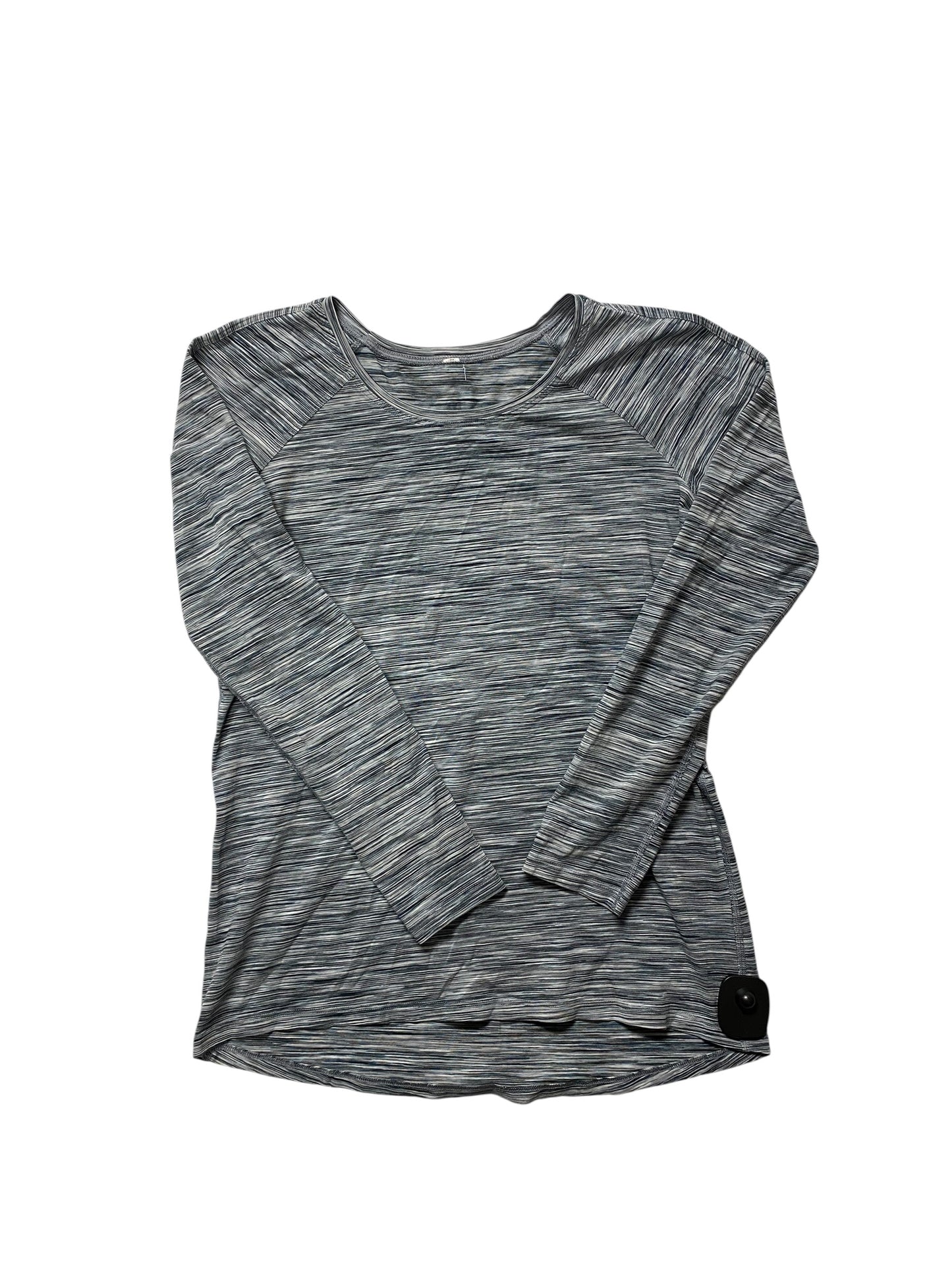 Athletic Top Ls Collar By Lululemon In Striped Pattern, Size:M