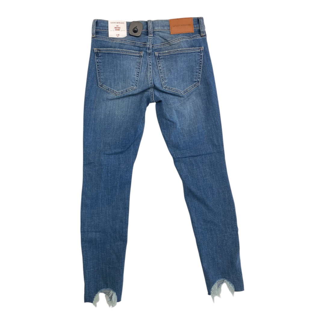 Jeans Skinny By Lucky Brand In Blue Denim, Size:2