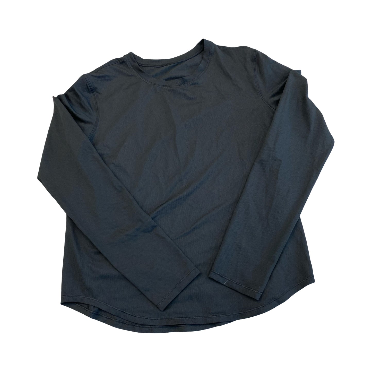 Athletic Top Ls Collar By Lululemon In Black, Size:M