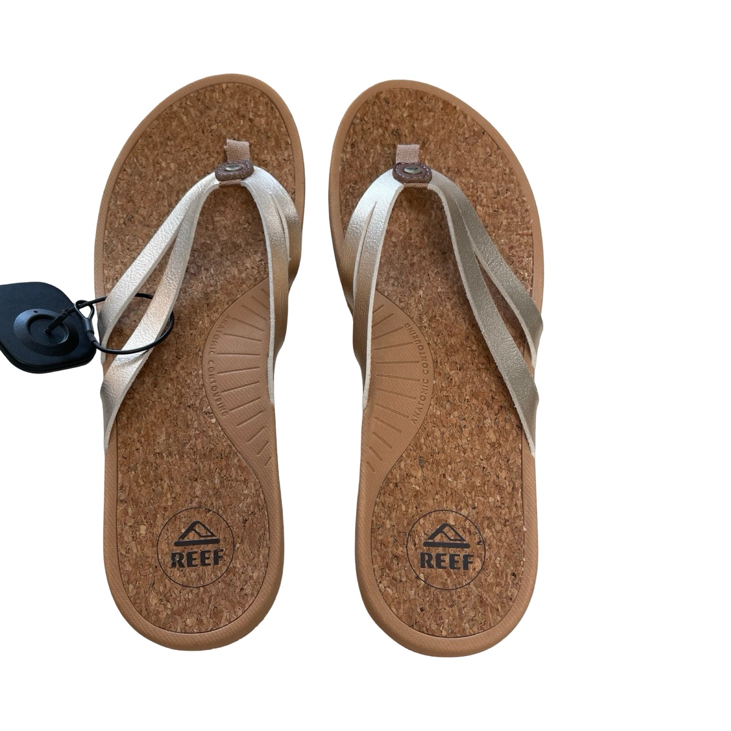 Sandals Flip Flops By Reef In Tan, Size:8
