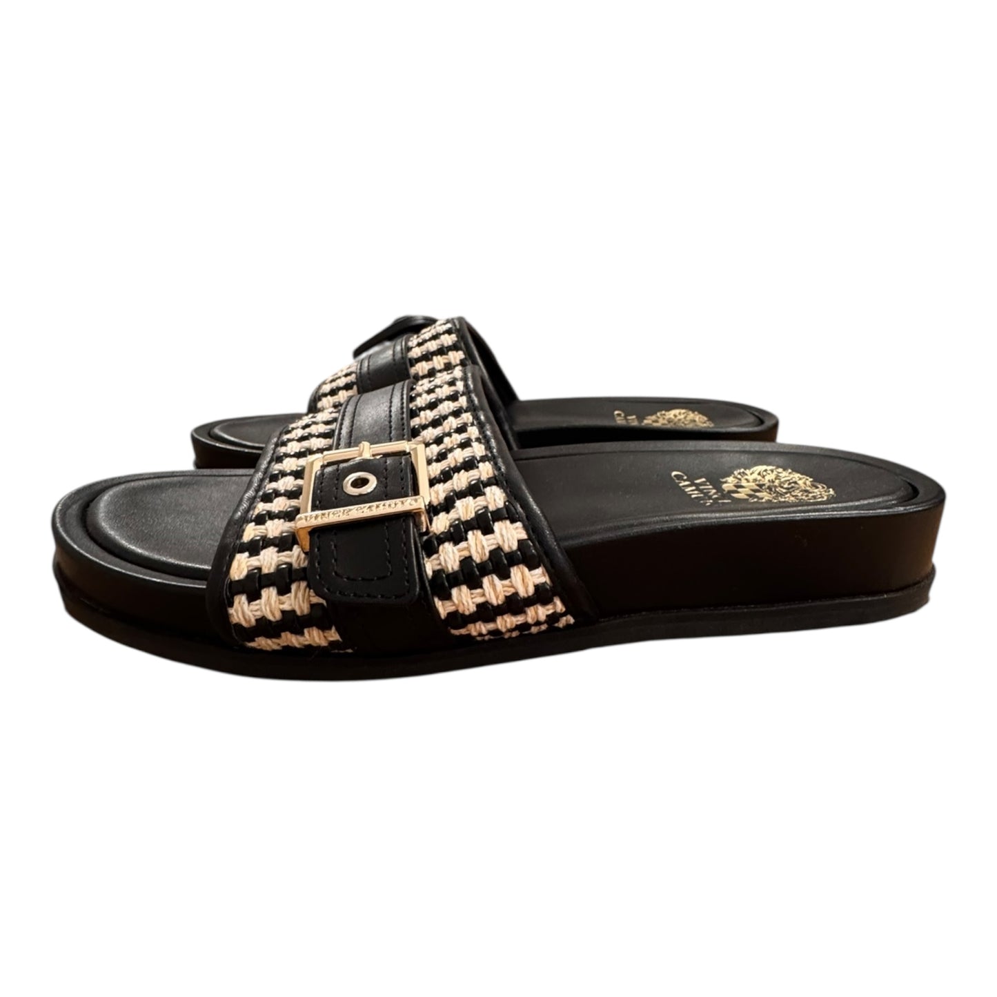Sandals Flats By Vince Camuto In Black, Size:8