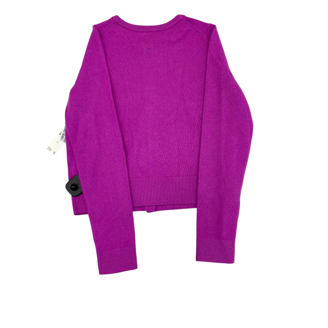 Sweater Cardigan Cashmere By Anthropologie In Purple, Size:Xs
