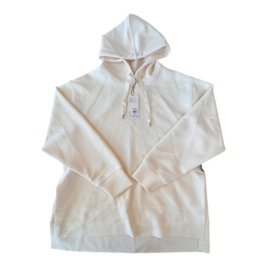 Athletic Sweatshirt Hoodie By Calia In Cream, Size:M