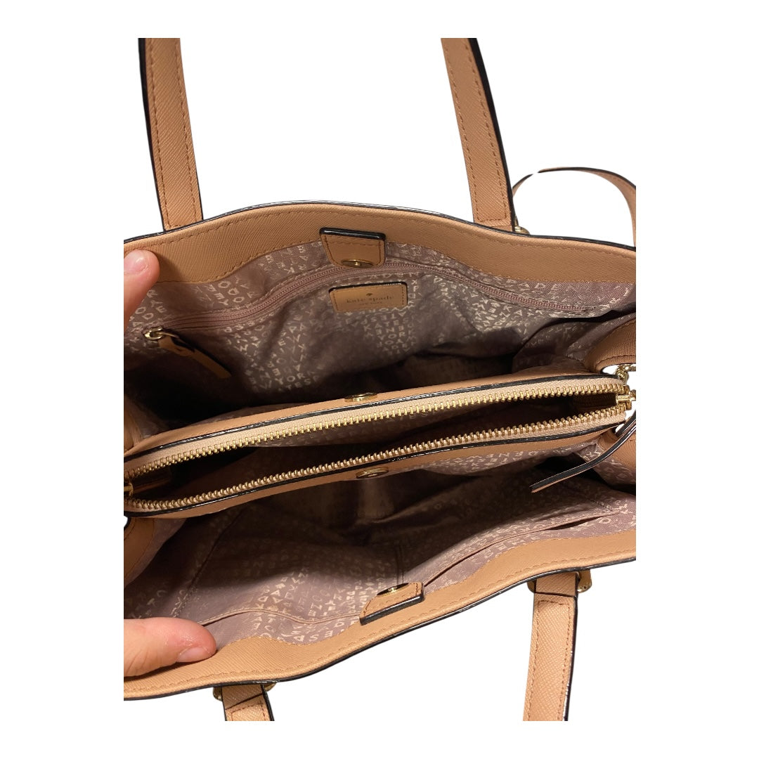 Handbag Designer By Kate Spade In Tan, Size:Medium