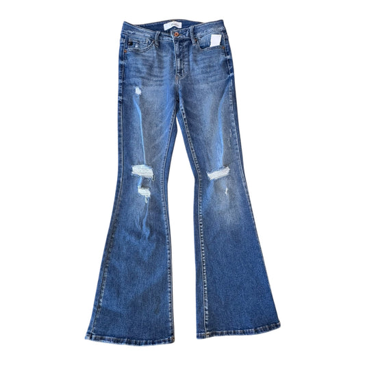 Jeans Flared By Kancan In Blue Denim, Size:8