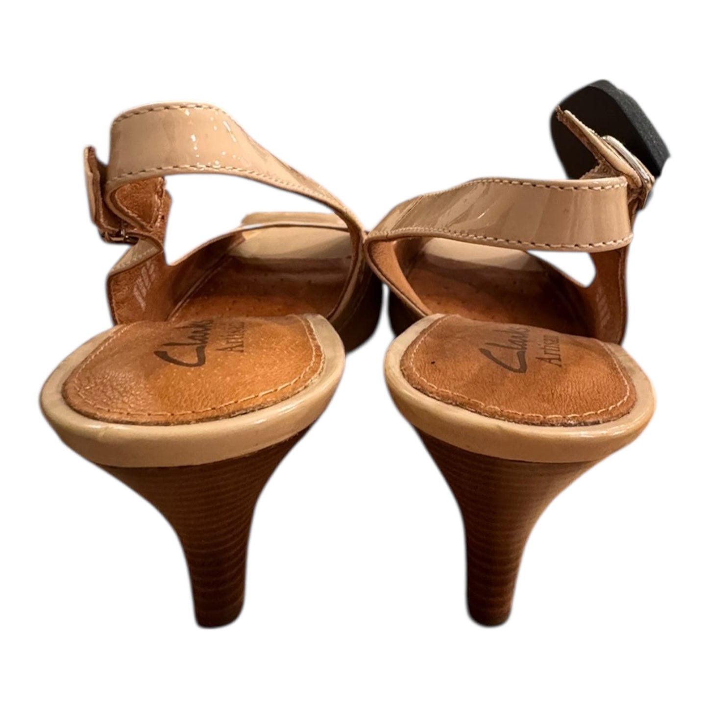 Shoes Heels Block By Clarks In Beige, Size:10