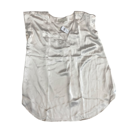 Top Sleeveless By Loft In Cream, Size:M