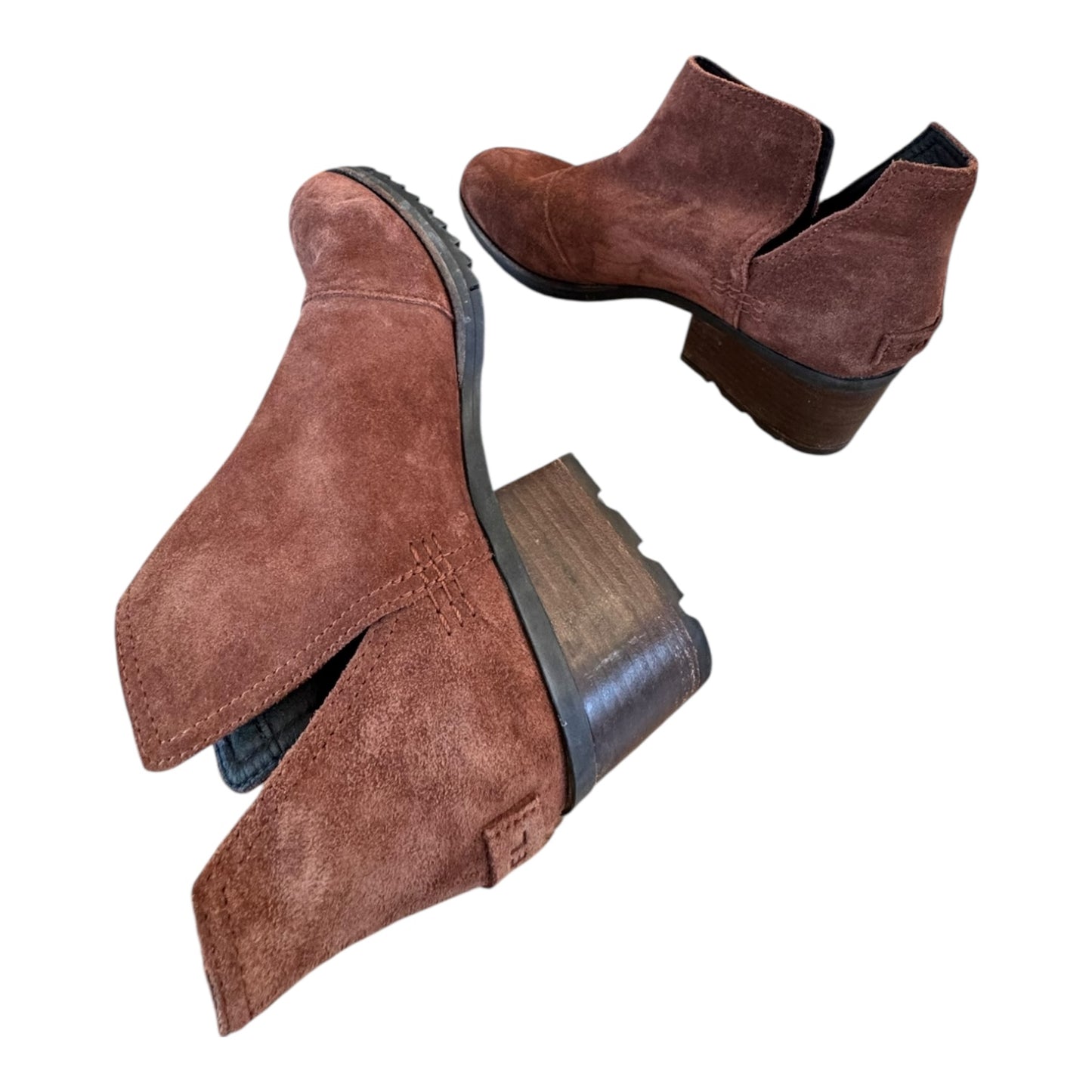 Boots Ankle Heels By Sorel In Brown, Size:7