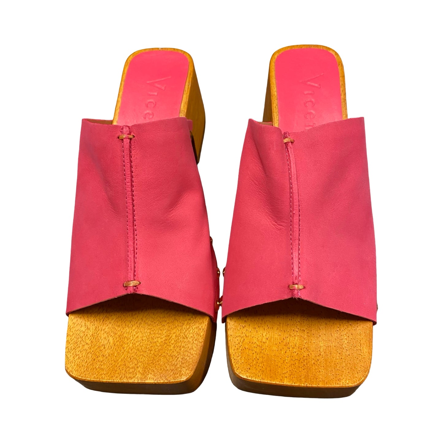 Sandals Heels Block By Cmc In Pink, Size:7