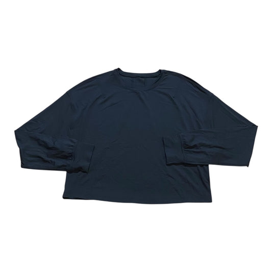 Athletic Top Ls Crewneck By Lululemon In Navy, Size:6