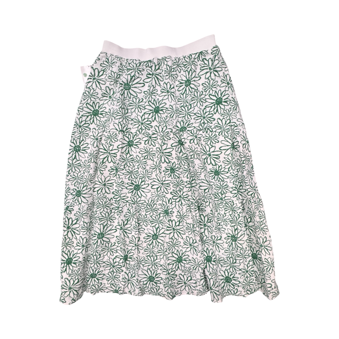 Skirt Maxi By JOH In Green & White, Size:M