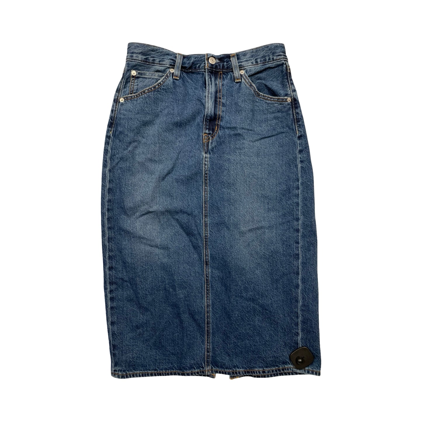 Skirt Midi By Levis In Blue Denim, Size:6