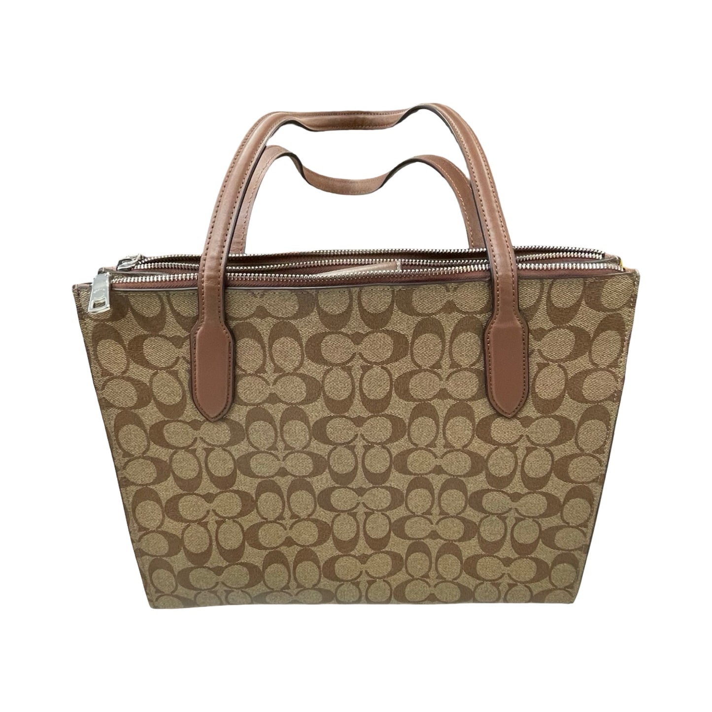 Handbag Designer By Coach In Brown, Size:Large