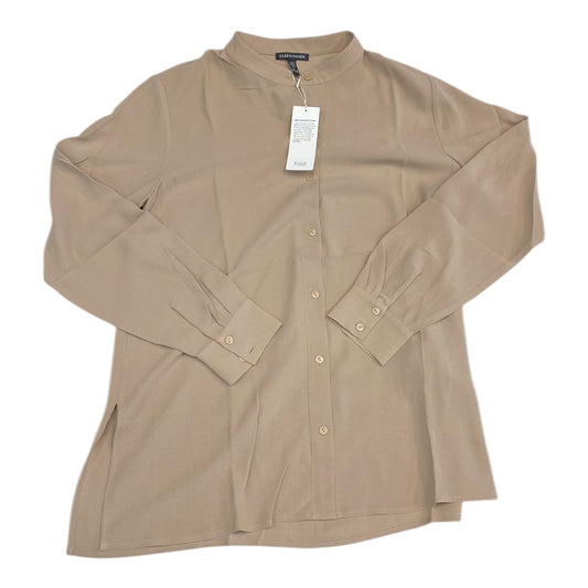 Top Ls Designer By Eileen Fisher In Tan, Size:Xs