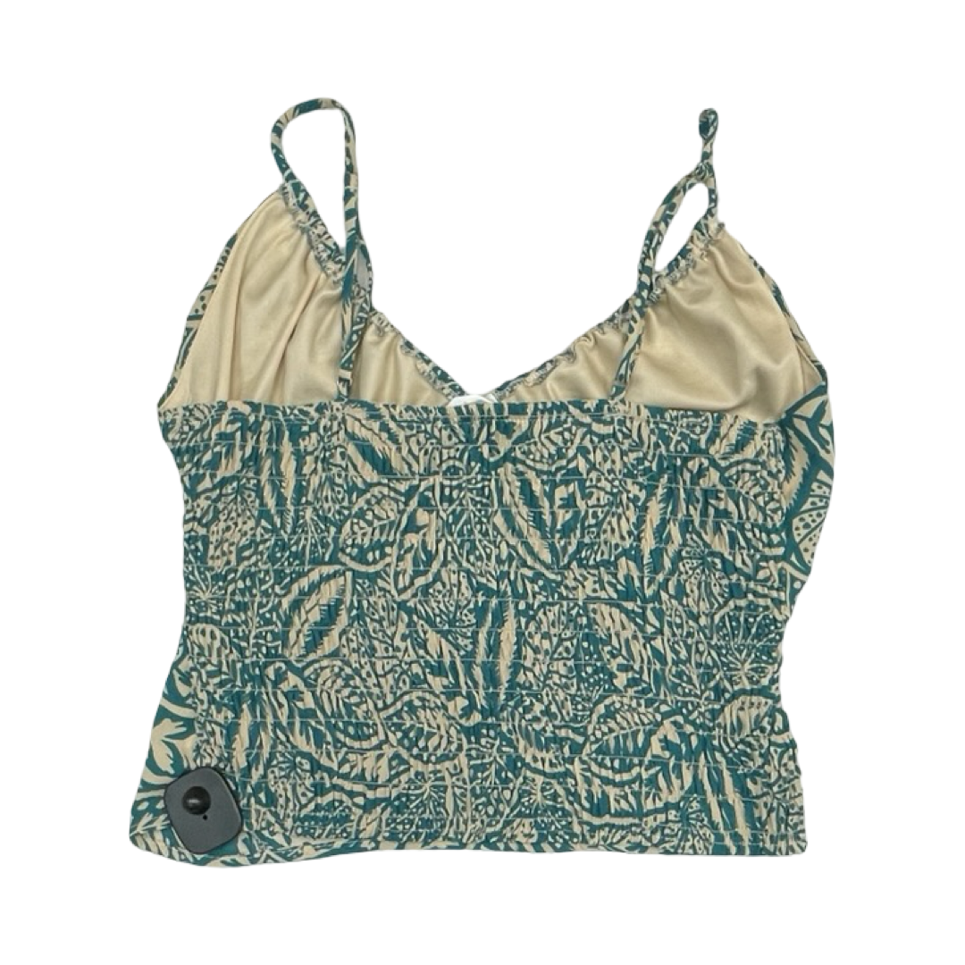 Top Sleeveless By Sienna Sky In Green & Tan, Size:L