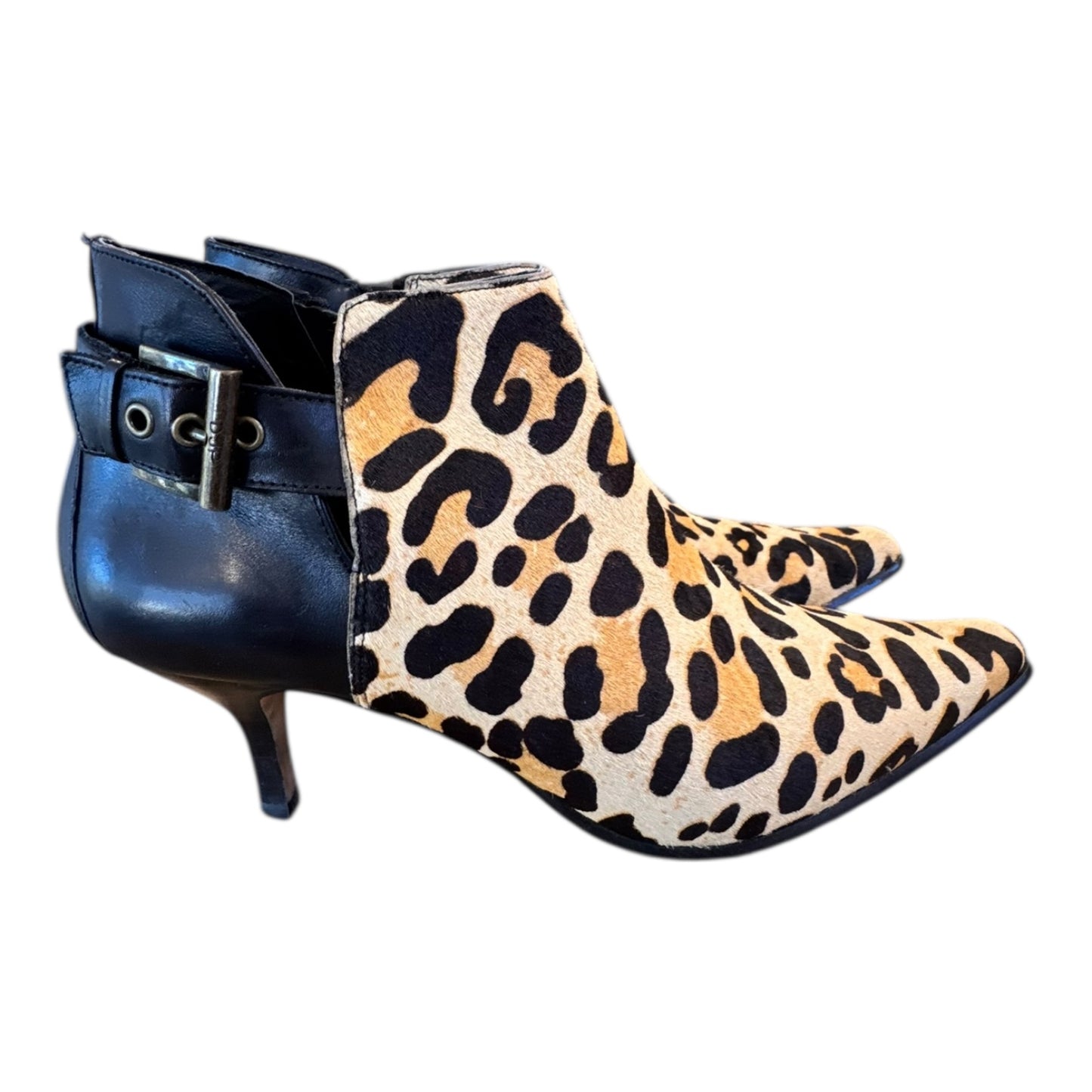 Boots Ankle Heels By Donald Pliner In Animal Print, Size:11