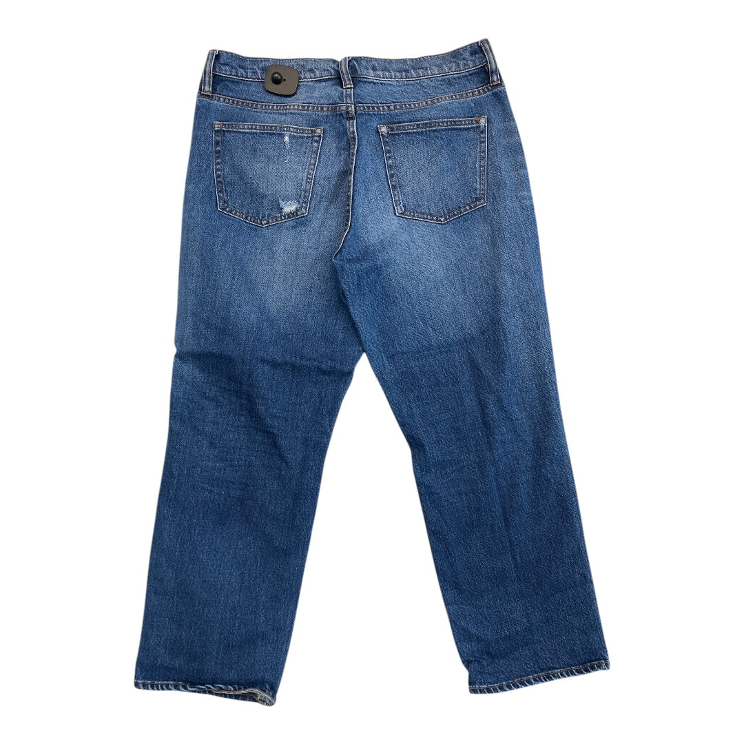 Jeans Wide Leg By J. Crew In Blue Denim, Size:10