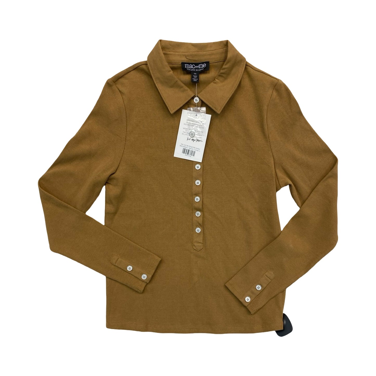 Top Ls By Cmc In Brown & Cream, Size:L