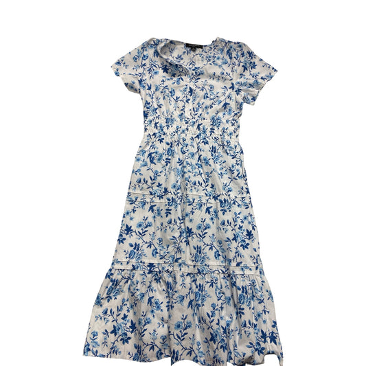 Dress Casual Maxi By French Connection In Blue & White, Size:M
