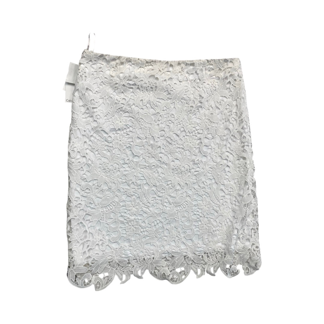 Skirt Midi By Calvin Klein In White, Size:16