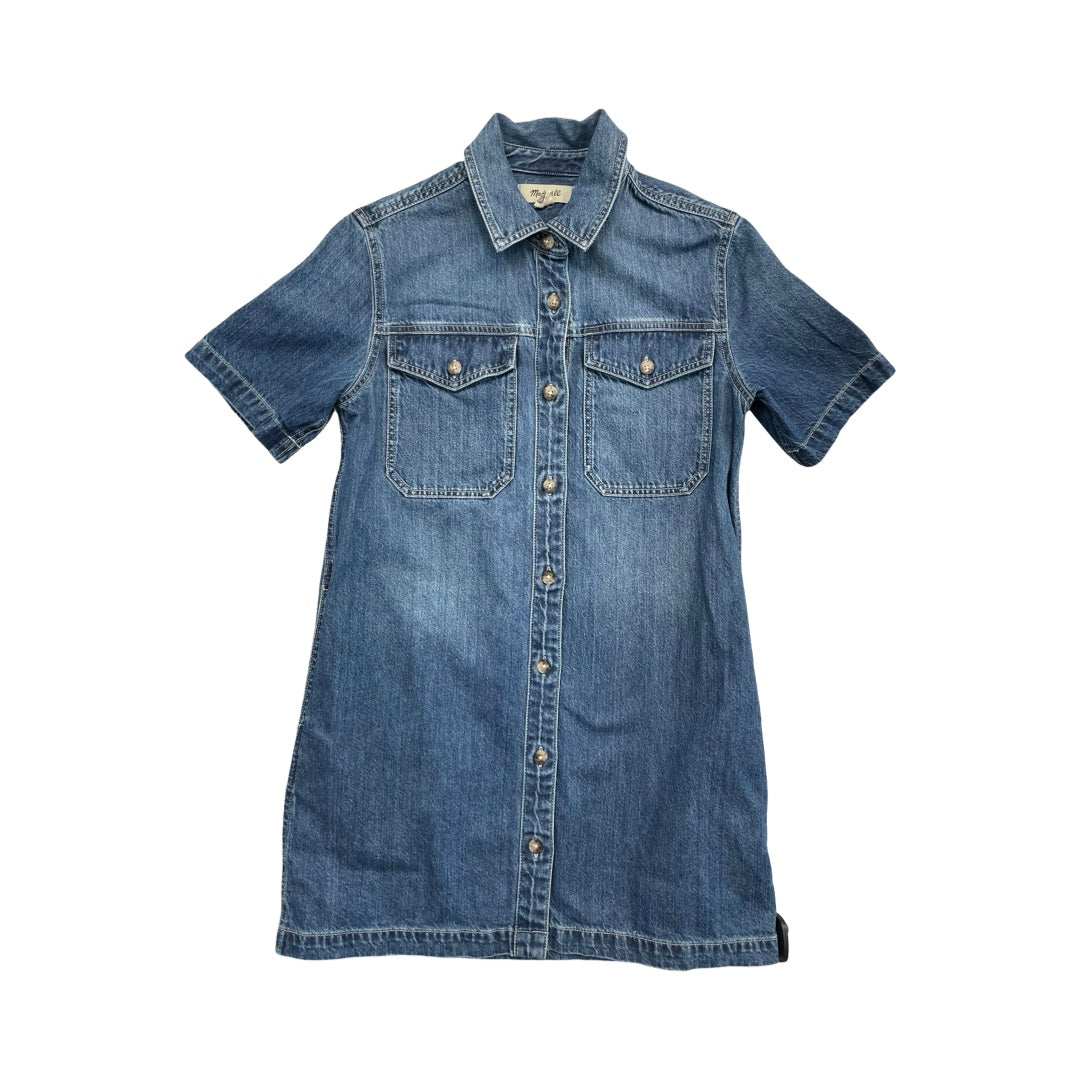 Dress Casual Short By Madewell In Blue Denim, Size:S