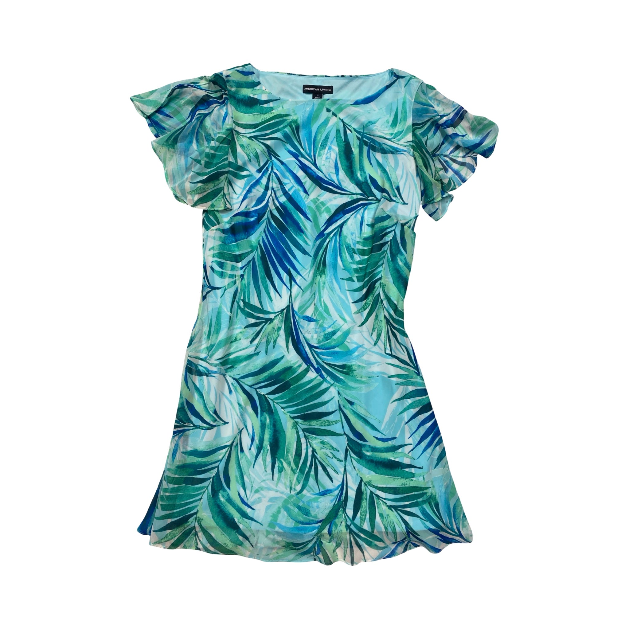 american living green dress Dress Casual Short By American Living In Multi, Size:16
