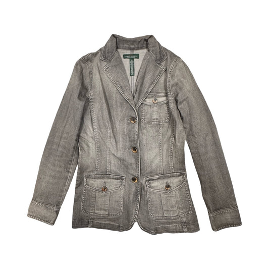 Jacket Denim By Lauren By Ralph Lauren In Grey, Size:6