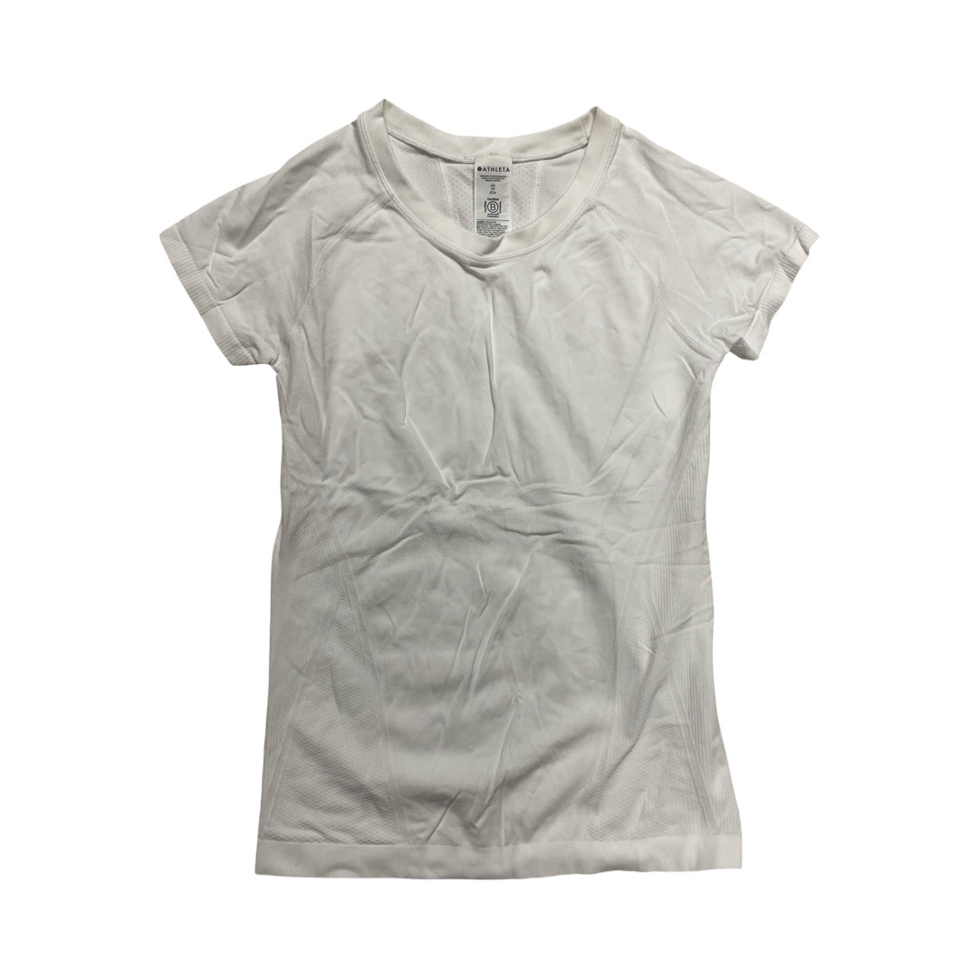 Athletic Top Ss By Athleta In White, Size:Xs