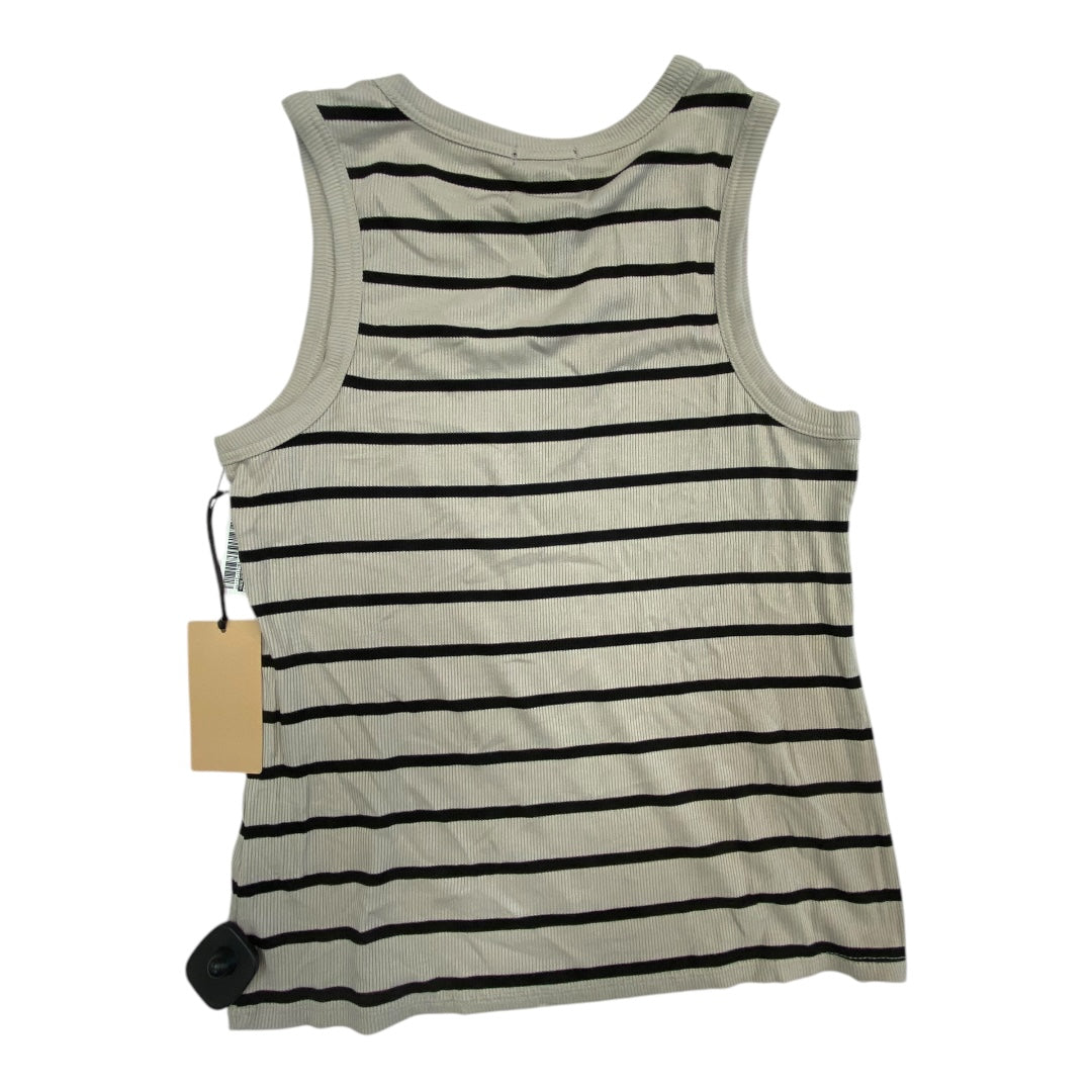 Top Sleeveless By Halogen In Striped Pattern, Size:L