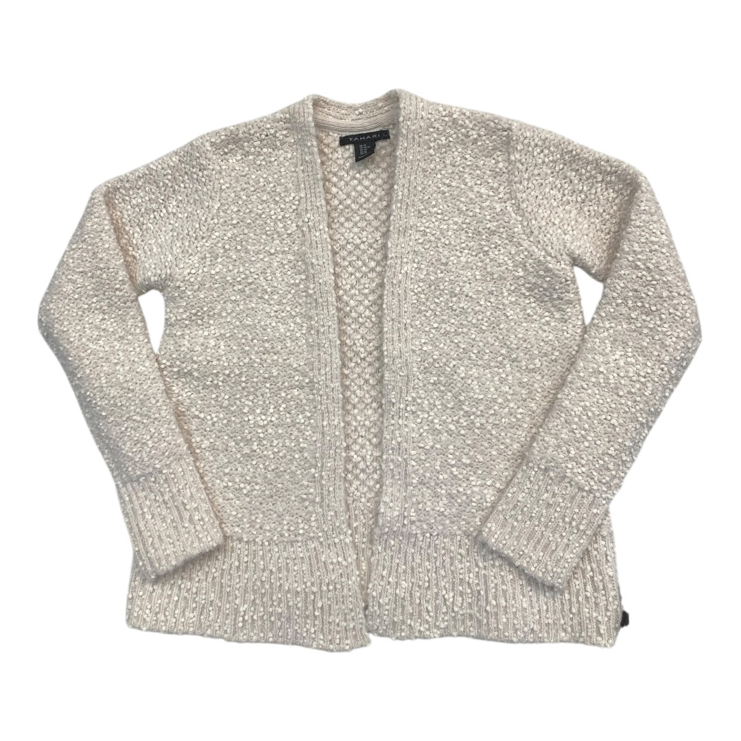 Sweater Cardigan By Tahari In Cream, Size:Xs