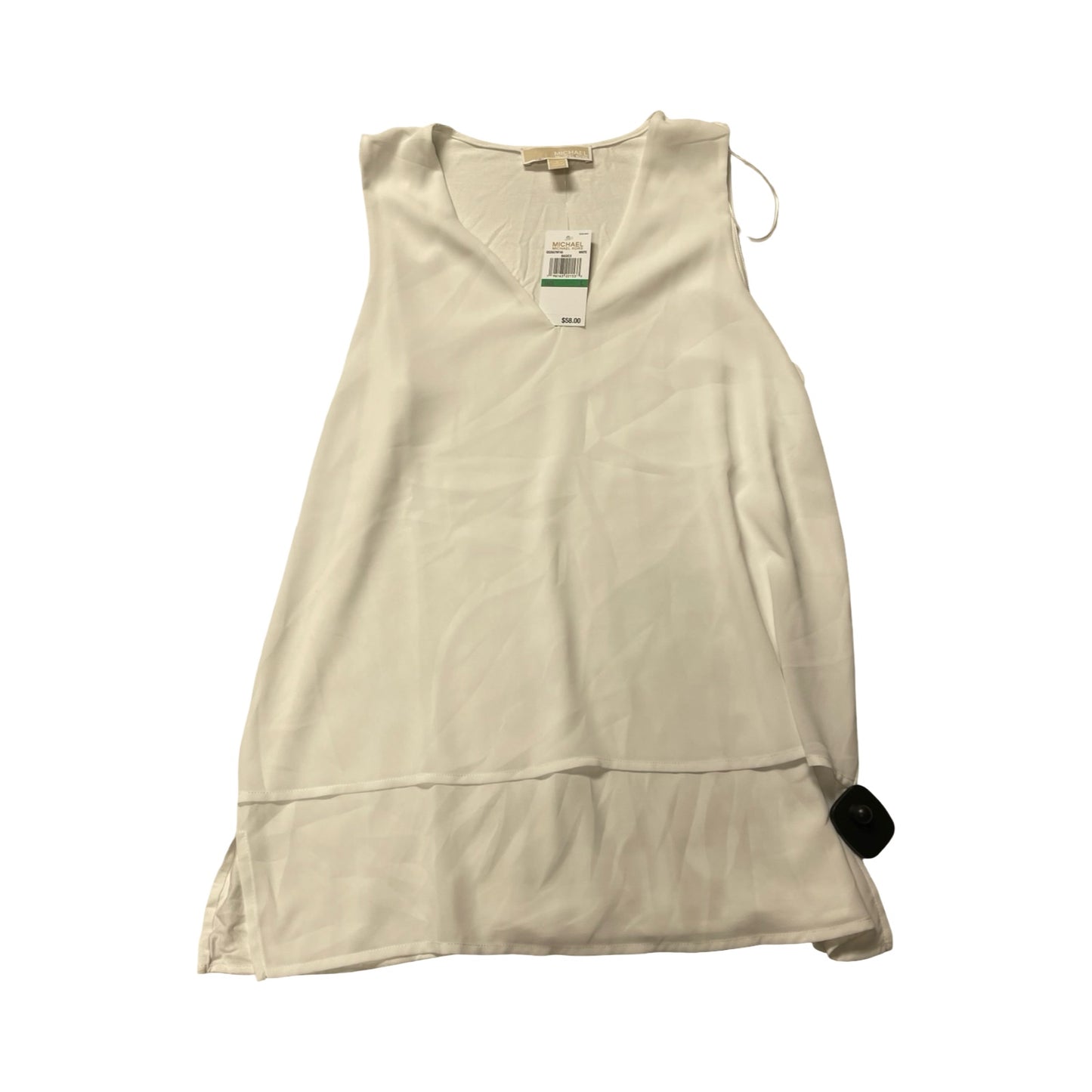 Top Sleeveless By Michael By Michael Kors In White, Size:L