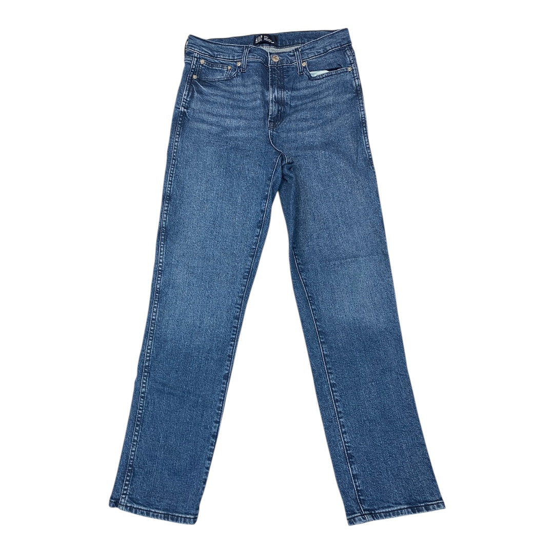 Jeans Straight By Gap In Blue Denim, Size:8L