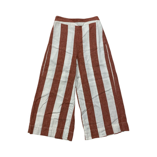 Pants Cropped By Madewell In Red & White, Size:Xs