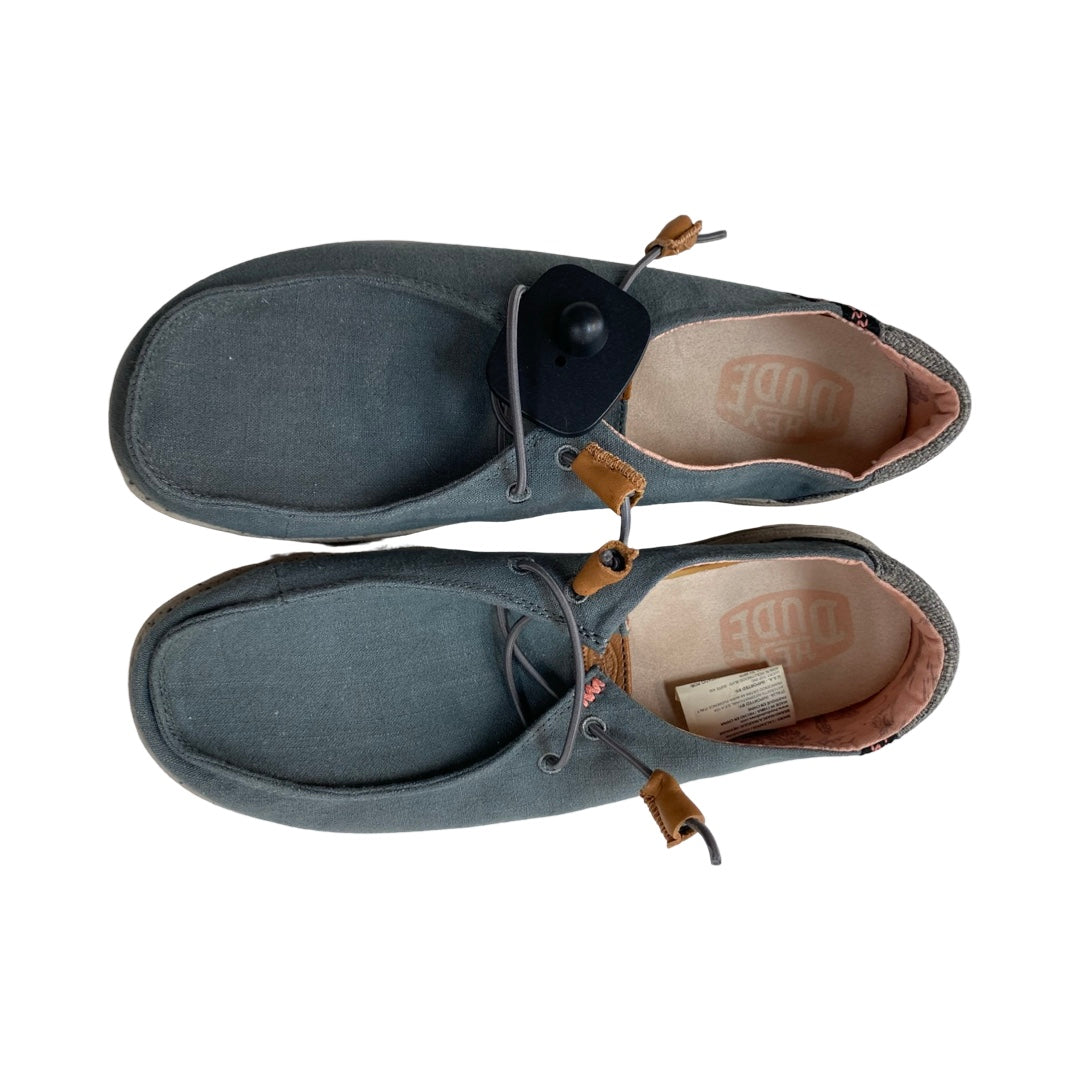 Shoes Flats By Hey Dude In Grey, Size:10