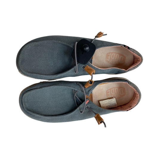Shoes Flats By Hey Dude In Grey, Size:10