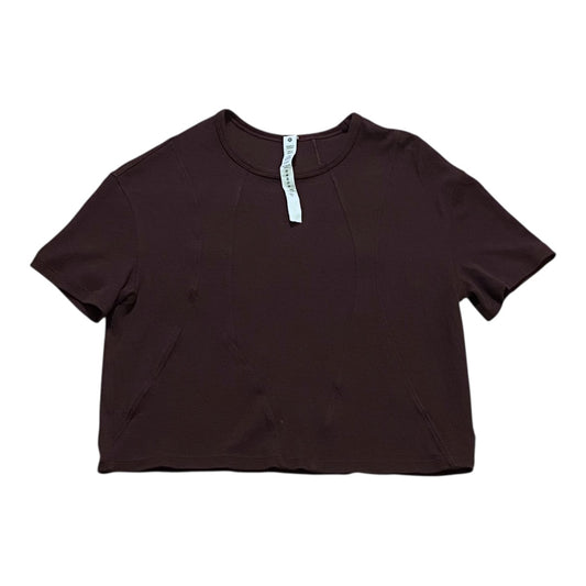 Athletic Top Ss By Lululemon In Purple, Size:2